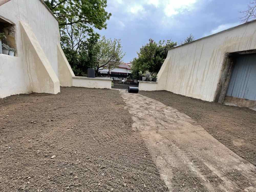 Préparation de terrain avant hydroseeding